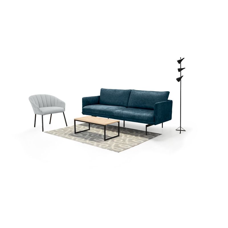 VENECIA - Sala Mubi Con Poltrona Misaki Tela Azul Plata
