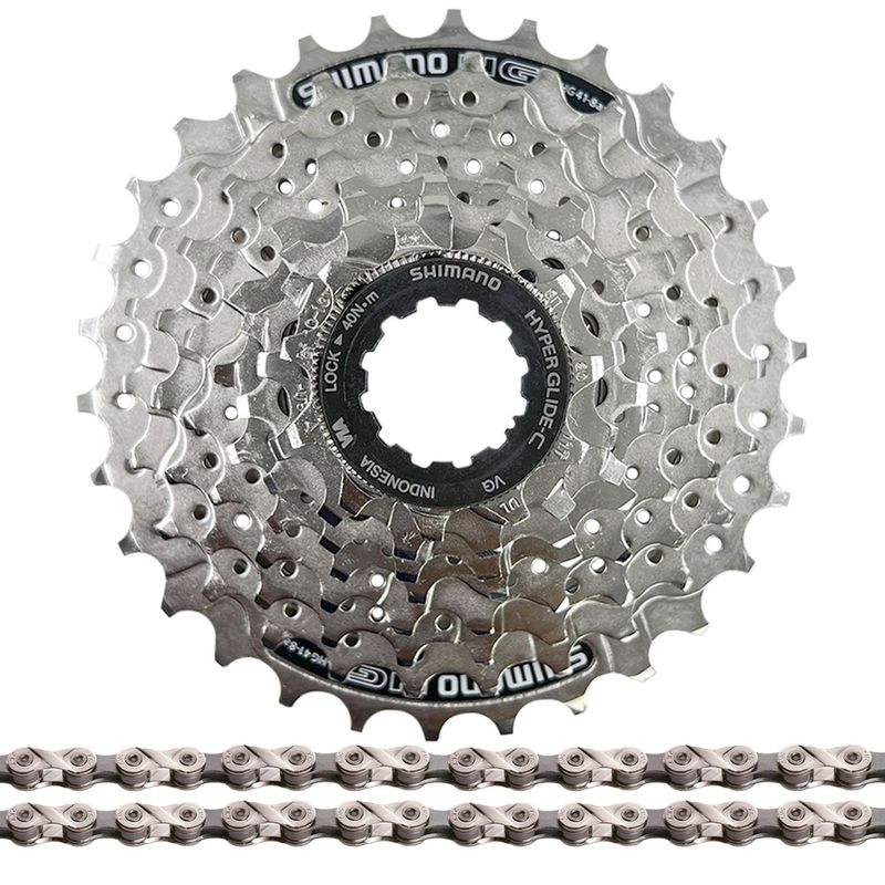 SHIMANO - Pacha Bicicleta Shimano Hg41 11-32 y Cadena Kmc X8 Ruta Mtb