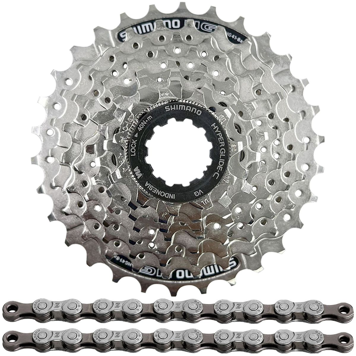 SHIMANO - Pacha Bicicleta Shimano Hg41 11-32 y Cadena Kmc Z8 Ruta Mtb