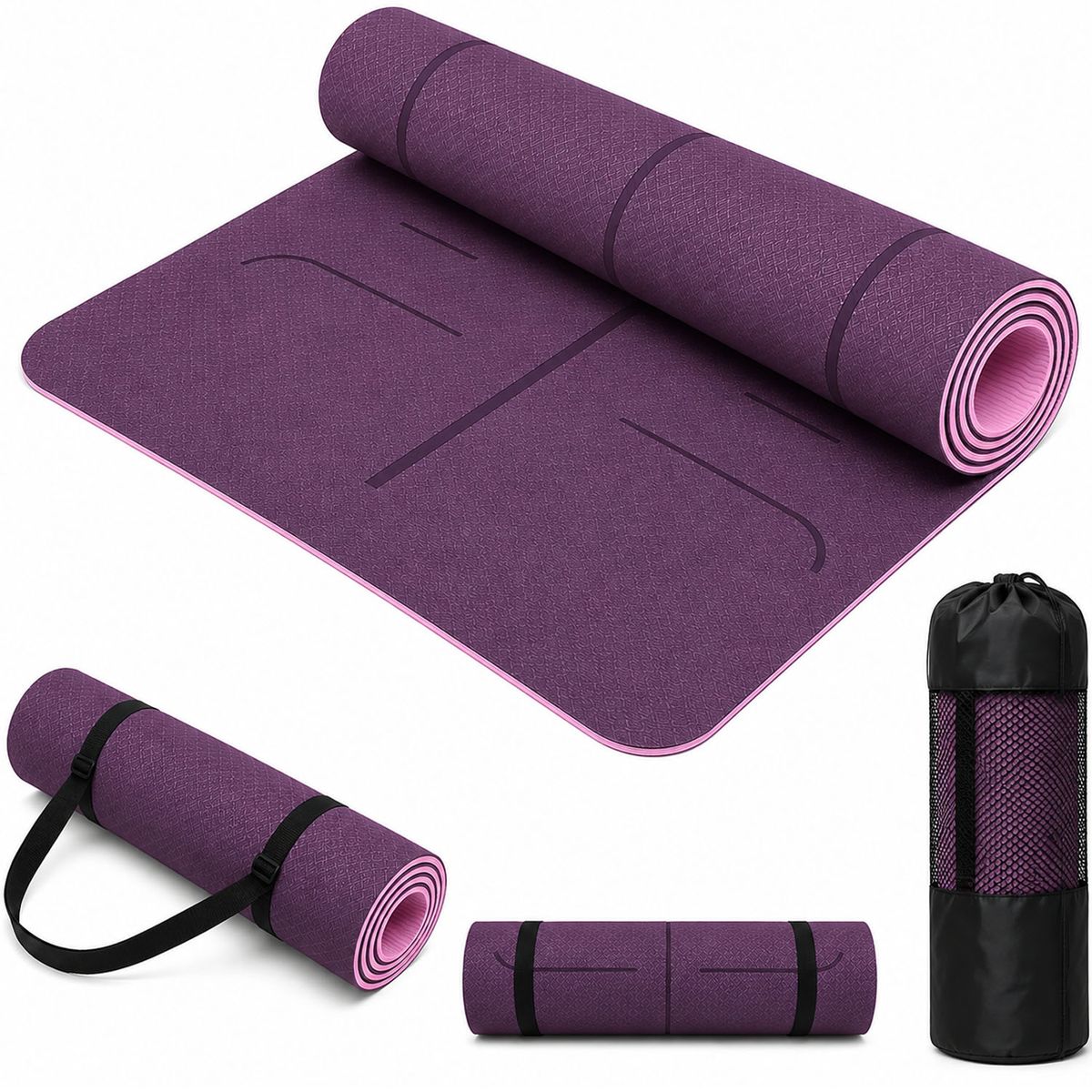 ONE PIXEL - Tapete Colchoneta Mat para Ejecicios De Yoga y Pilates One Pixel Antideslizante de 8mm de Grosor