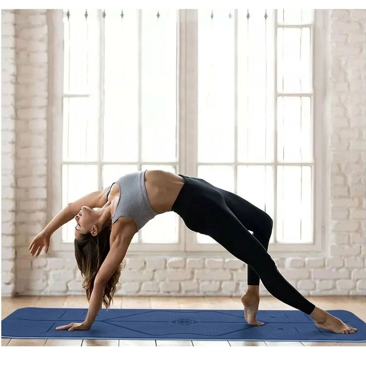 ONE PIXEL - Mat Yoga Colchoneta Tapete Ejercicio 6mm Bolso  Azul