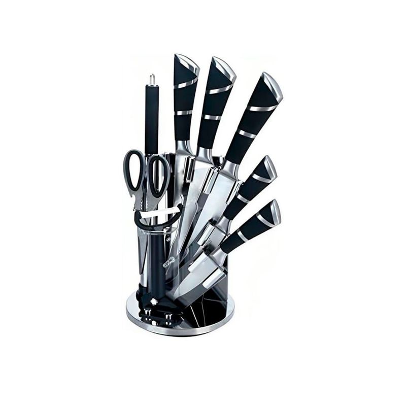 GENERICO - Juego De Cuchillos En Acero Inoxidable 8 Pc Mas Soporte