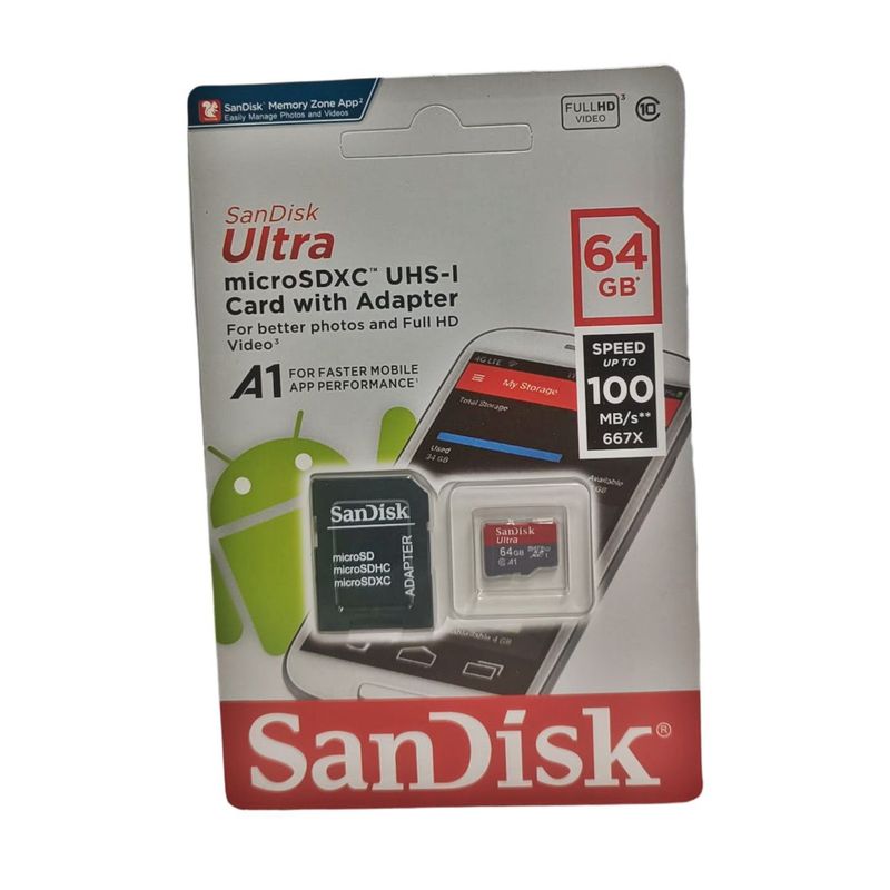 GENERICO - Tarjeta de Memoria Sandisk Micro Sd 64GB Clase 10