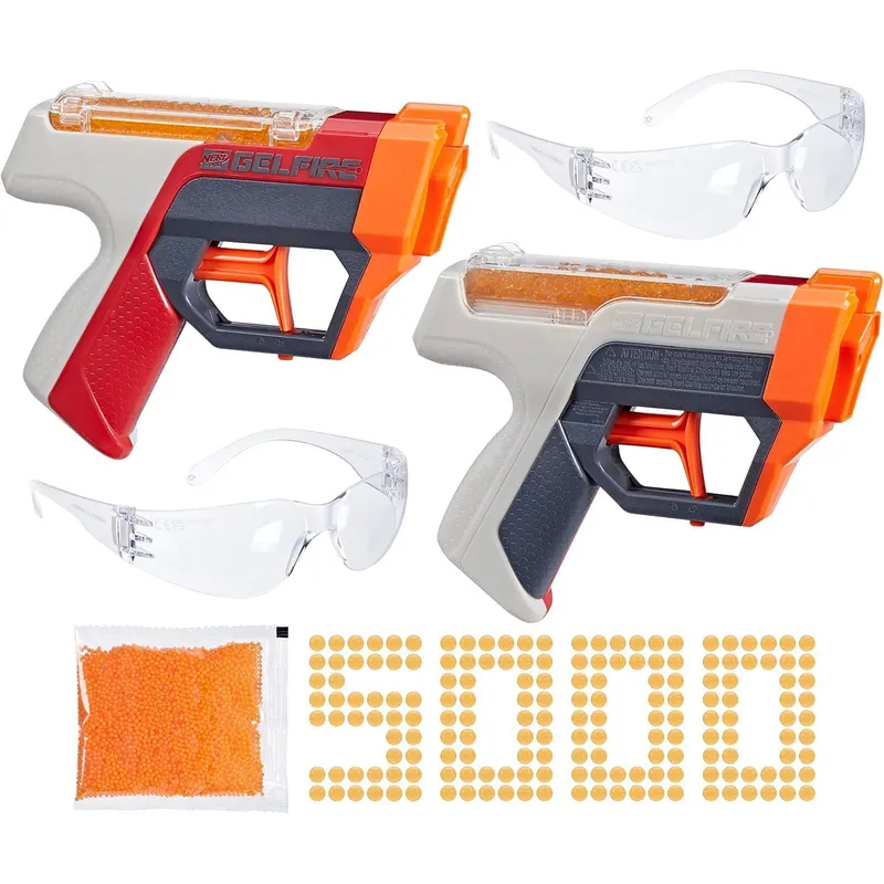 NERF NIÑAS - Lanzador Nerf Pro De Doble Empuñadura Gelfire Dual Wield