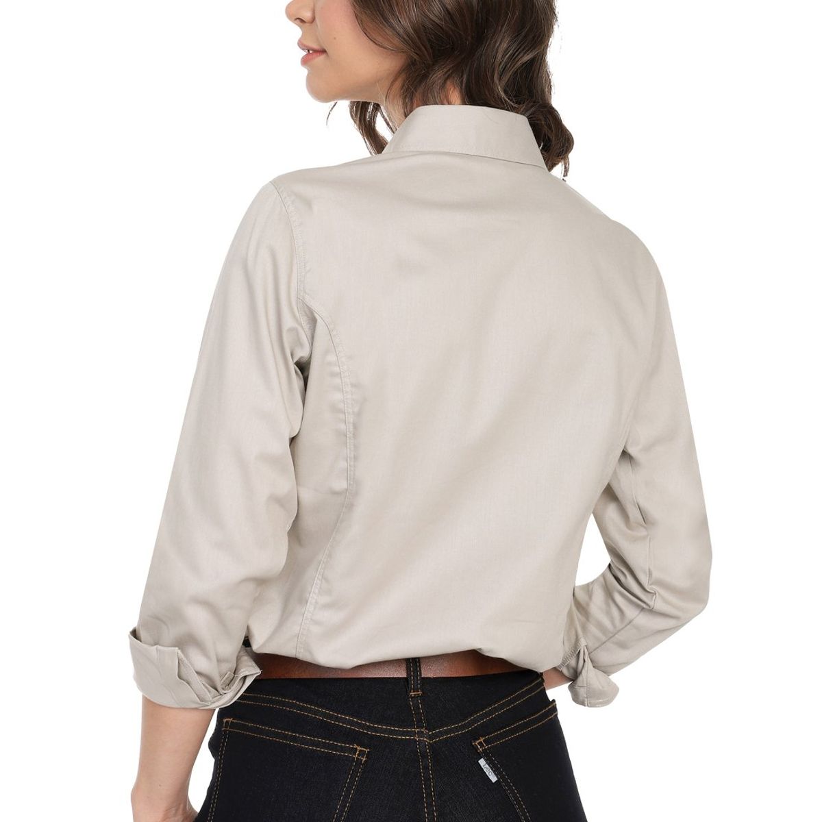 LEC LEE - Blusa manga larga basic fem Lec Lee para mujer - Pumis.-