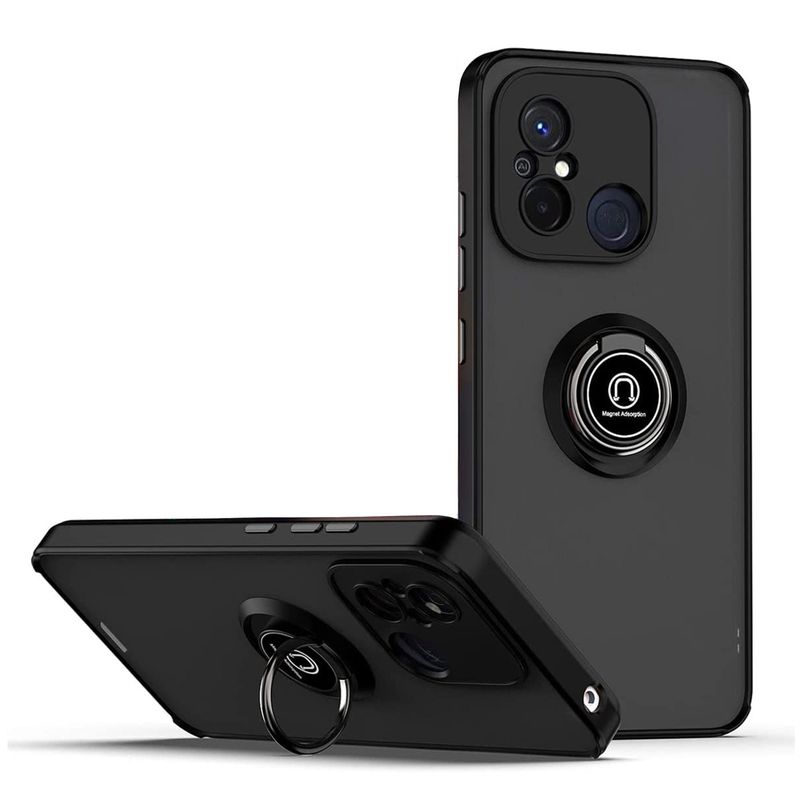 GENERICO - Funda Estuche Anti Golpes Mate Compatible Xiaomi Redmi 12C Negro