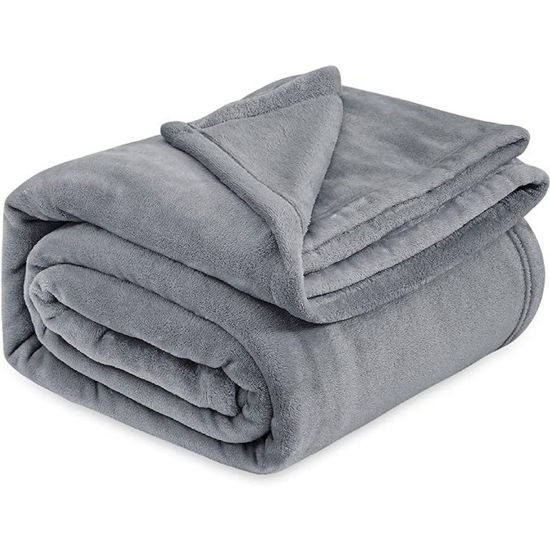 SIRENITAS - Cobija térmica 190 x 2m Cama Semidoble Sofá Pie de cama Gris oscuro