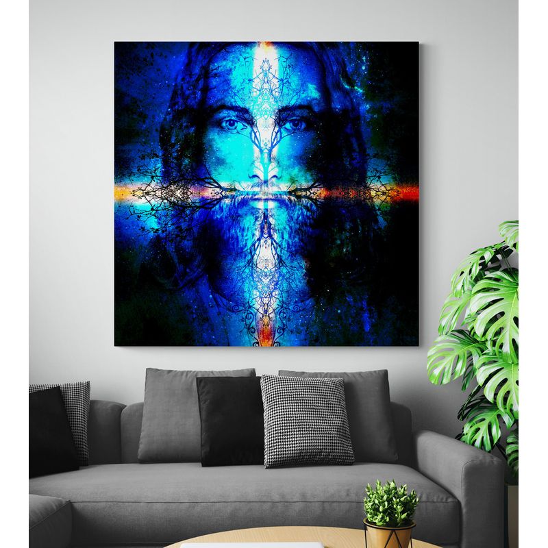 TAYRONA STORE - Cuadro En Lienzo Religioso Jesus Cristo 073 60x60cm