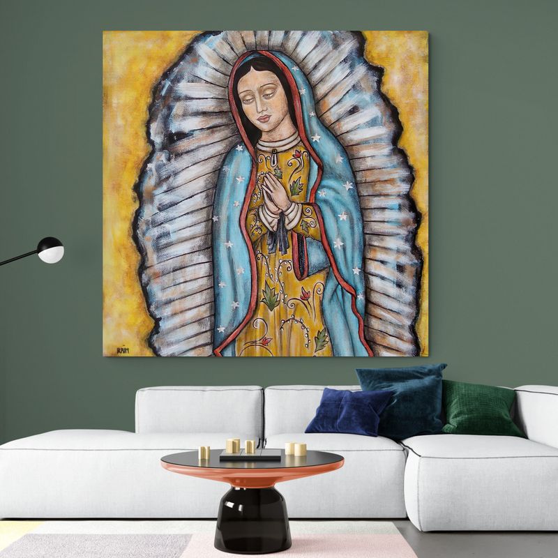TAYRONA STORE - Cuadro En Lienzo Religioso Virgen De Guadalupe 002 90x90cm