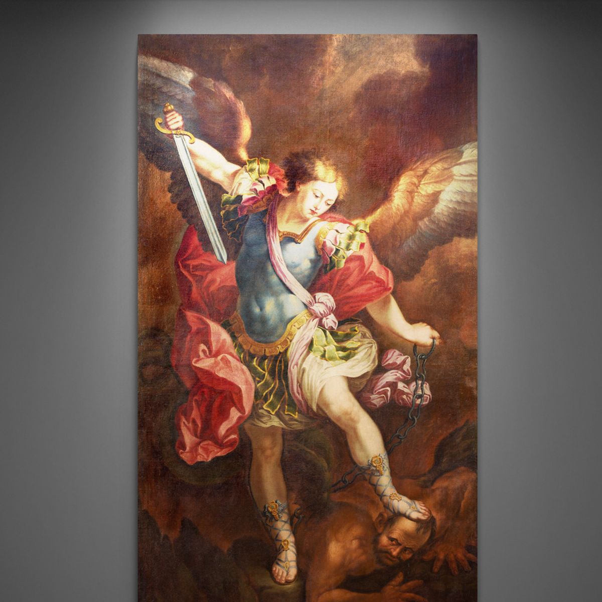 TAYRONA STORE - Cuadro En Lienzo Religioso Arcangel San Miguel 06 70x130cm