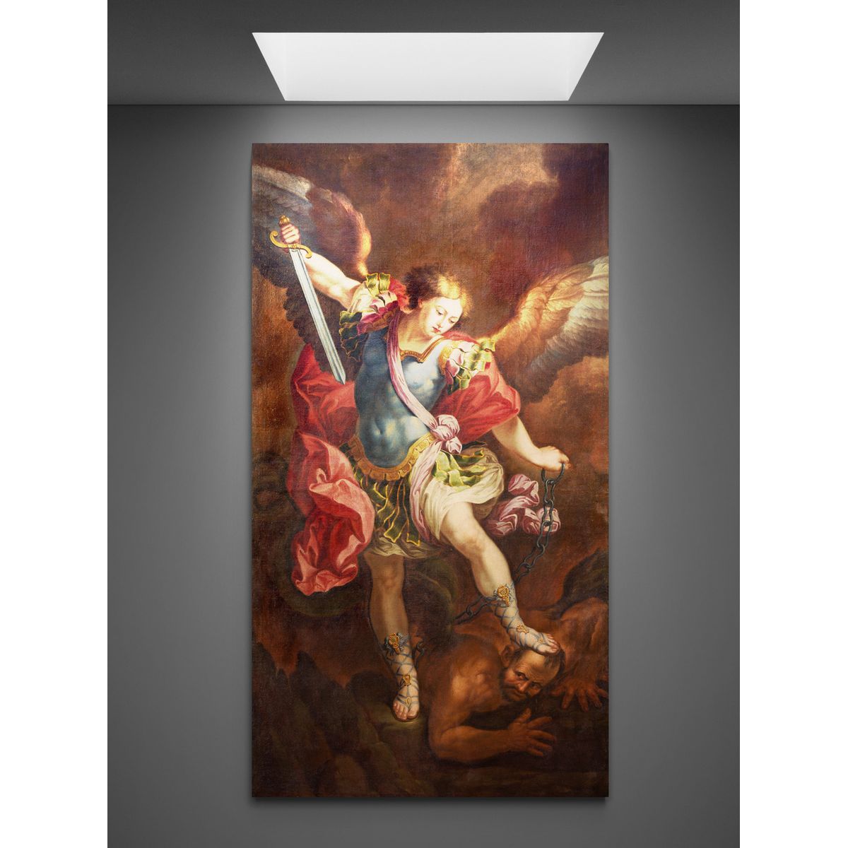 TAYRONA STORE - Cuadro En Lienzo Religioso Arcangel San Miguel 06 70x130cm