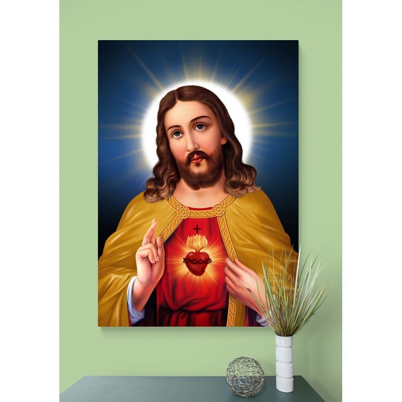 TAYRONA STORE - Cuadro En Lienzo Religioso Sagrado Corazon 004 100x150cm
