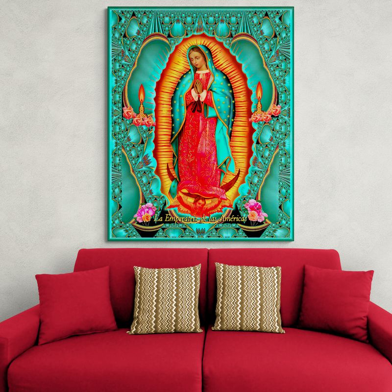 TAYRONA STORE - Cuadro En Lienzo Religioso Virgen De Guadalupe 004 80x100cm