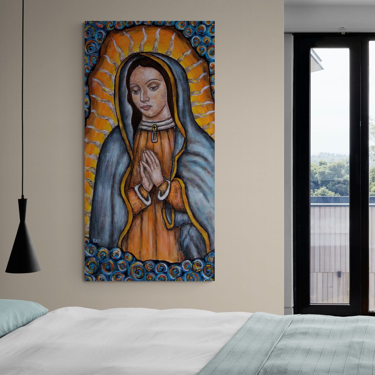 TAYRONA STORE - Cuadro En Lienzo Religioso Virgen De Guadalupe 006 80x160cm