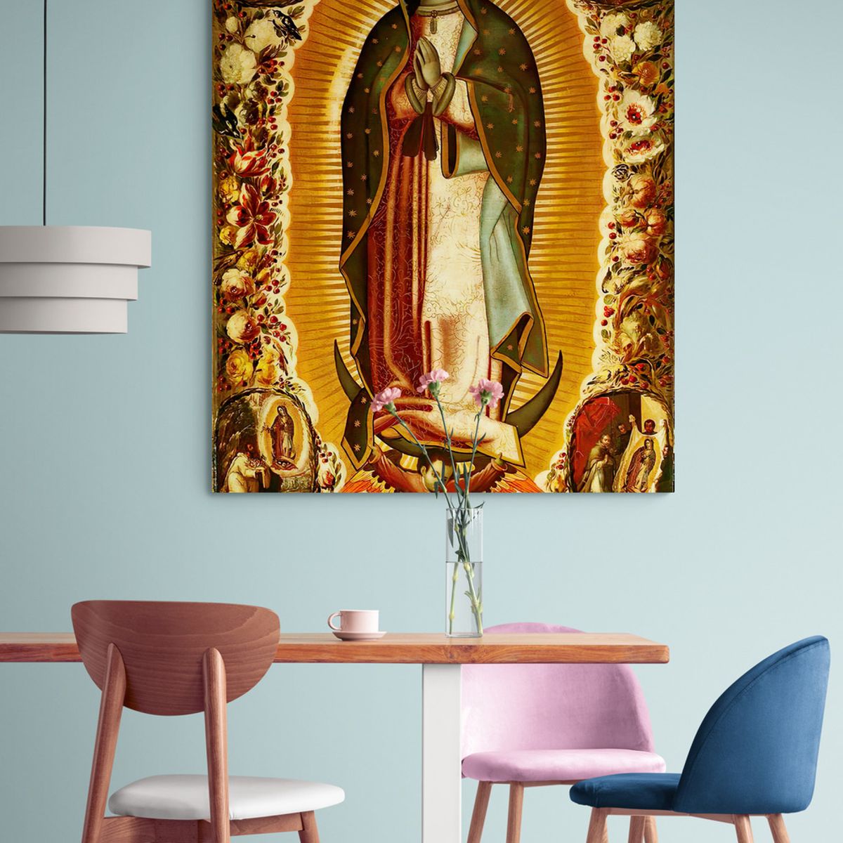 TAYRONA STORE - Cuadro En Lienzo Religioso Virgen De Guadalupe 007 60x75cm