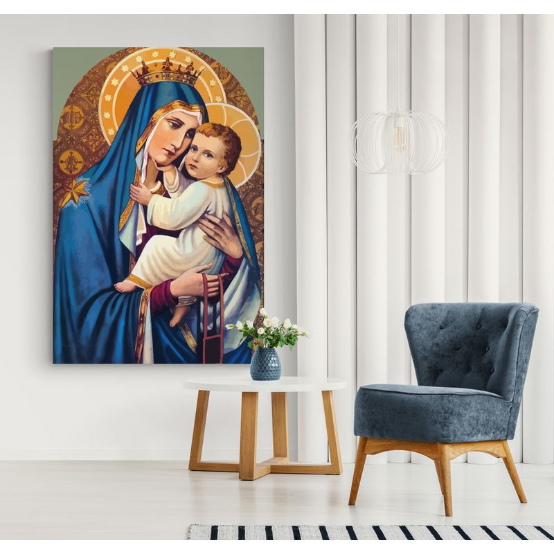 TAYRONA STORE - Cuadro En Lienzo Religioso Virgen Maria 024 50x70cm