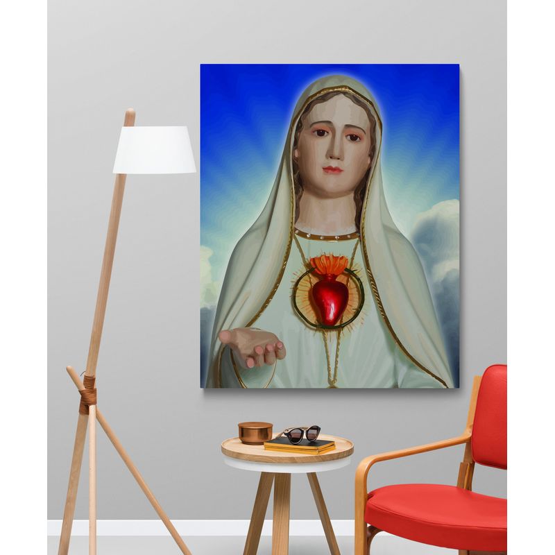 TAYRONA STORE - Cuadro En Lienzo Religioso Virgen Maria 031 60x75cm