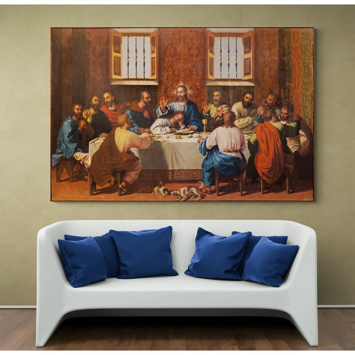 TAYRONA STORE - Cuadro En Lienzo Religioso Ultima Cena 157 100x70cm.