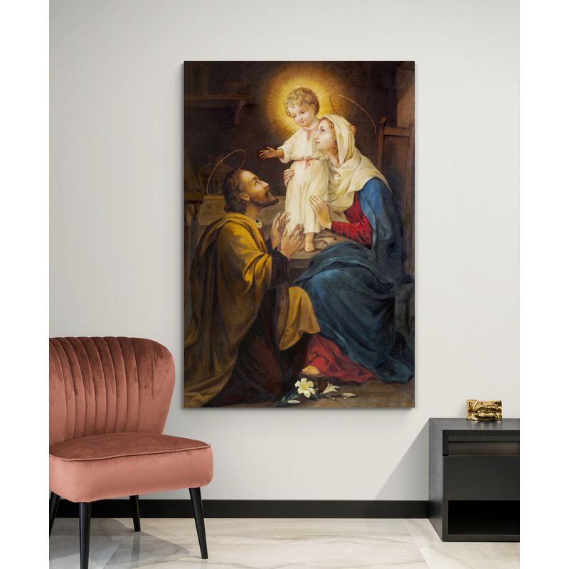 TAYRONA STORE - Cuadro En Lienzo Religioso Sagrada Familia 01 100x150cm