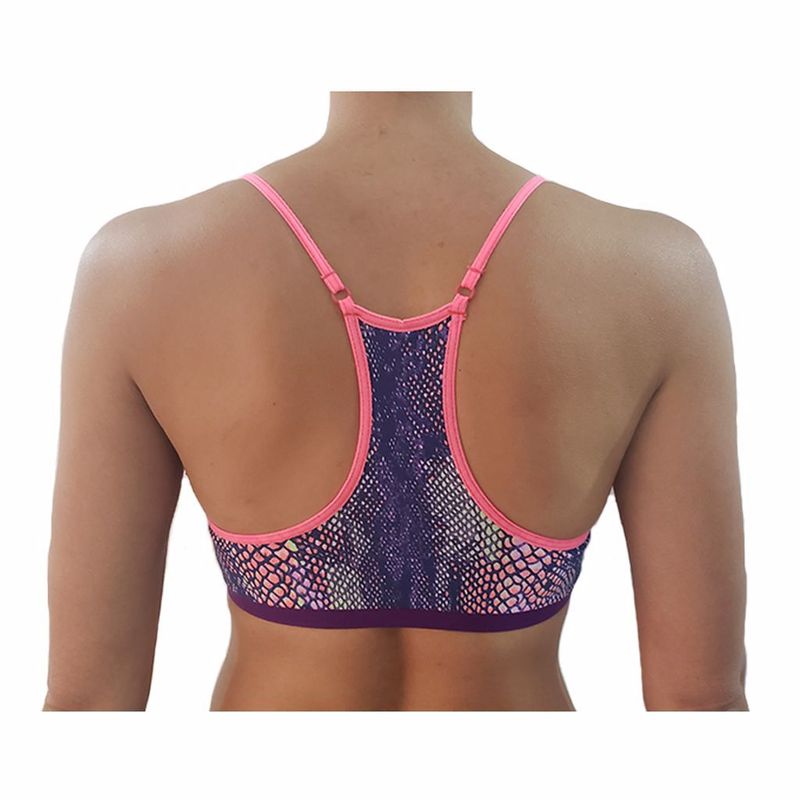 TYKHE - Top Deportivo Estampado Sujeción Ligera Tykhe Olivia Gris
