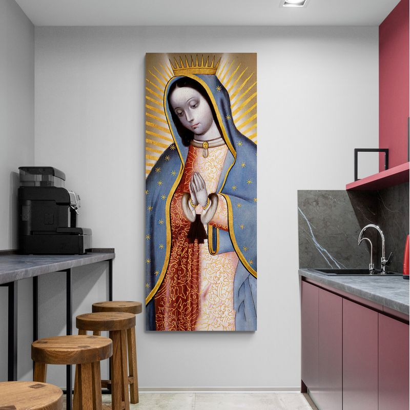 TAYRONA STORE - Cuadro En Lienzo Religioso Virgen De Guadalupe 012 40x100cm