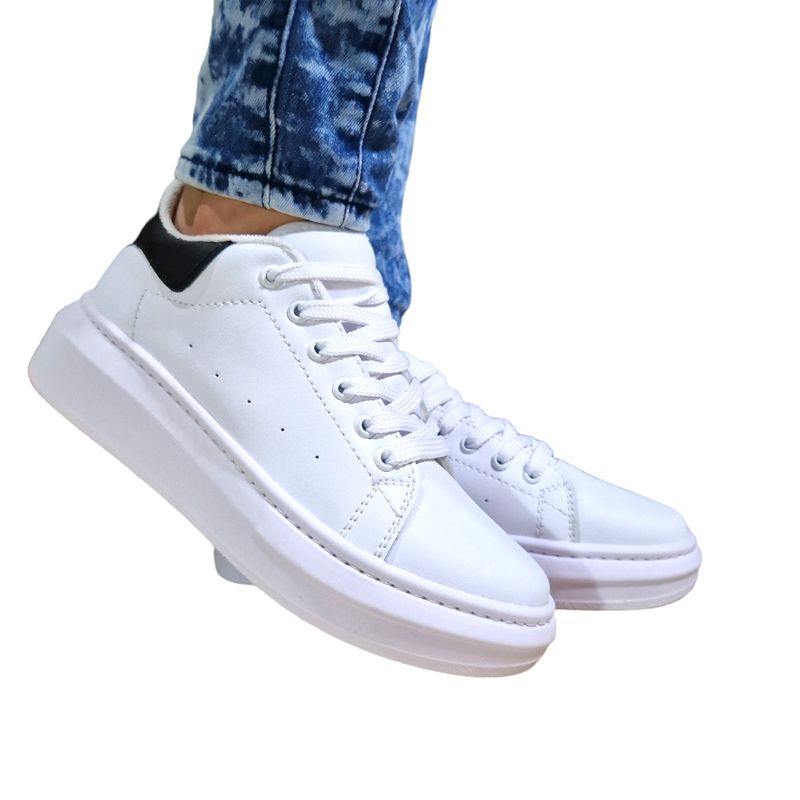 EVEGONZ - Tenis Blanco Mujer Zapato Casual Informal Calzado Confortable