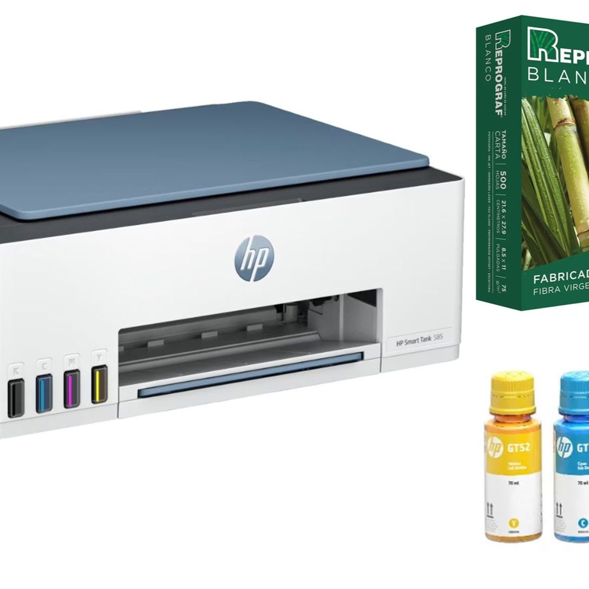 HP - Impresora Multifuncional HP Smart Tank 585 + Resma