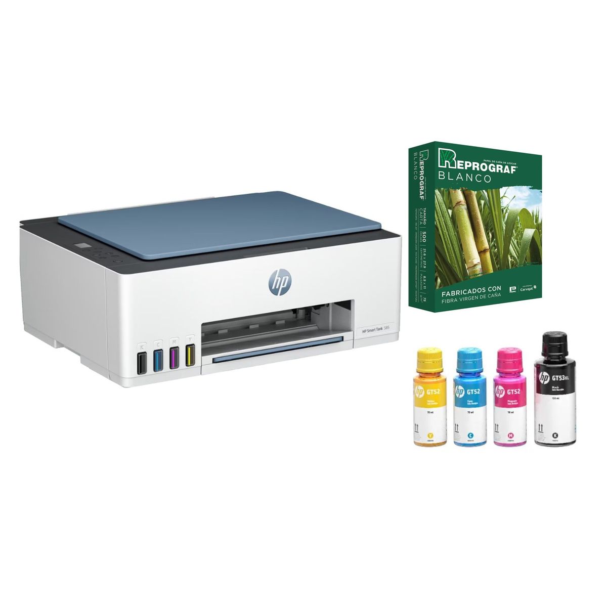HP - Impresora Multifuncional HP Smart Tank 585 + Resma
