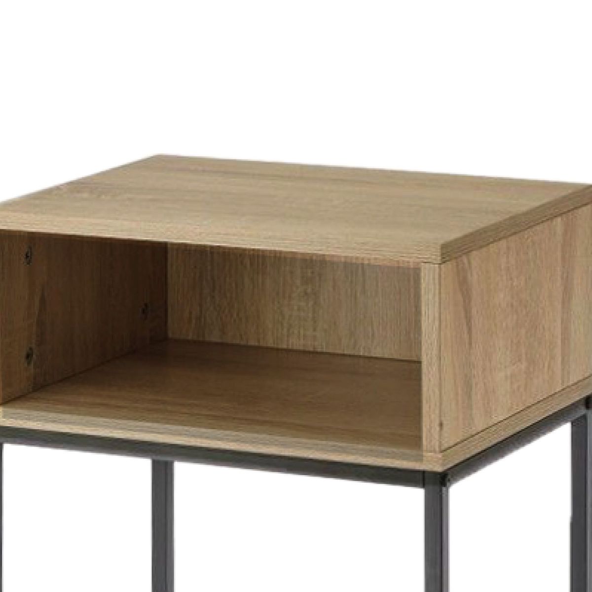 DIMATEX LEON - Mesa De Noche Moderna Nochero Estilo Industrial Refmilan