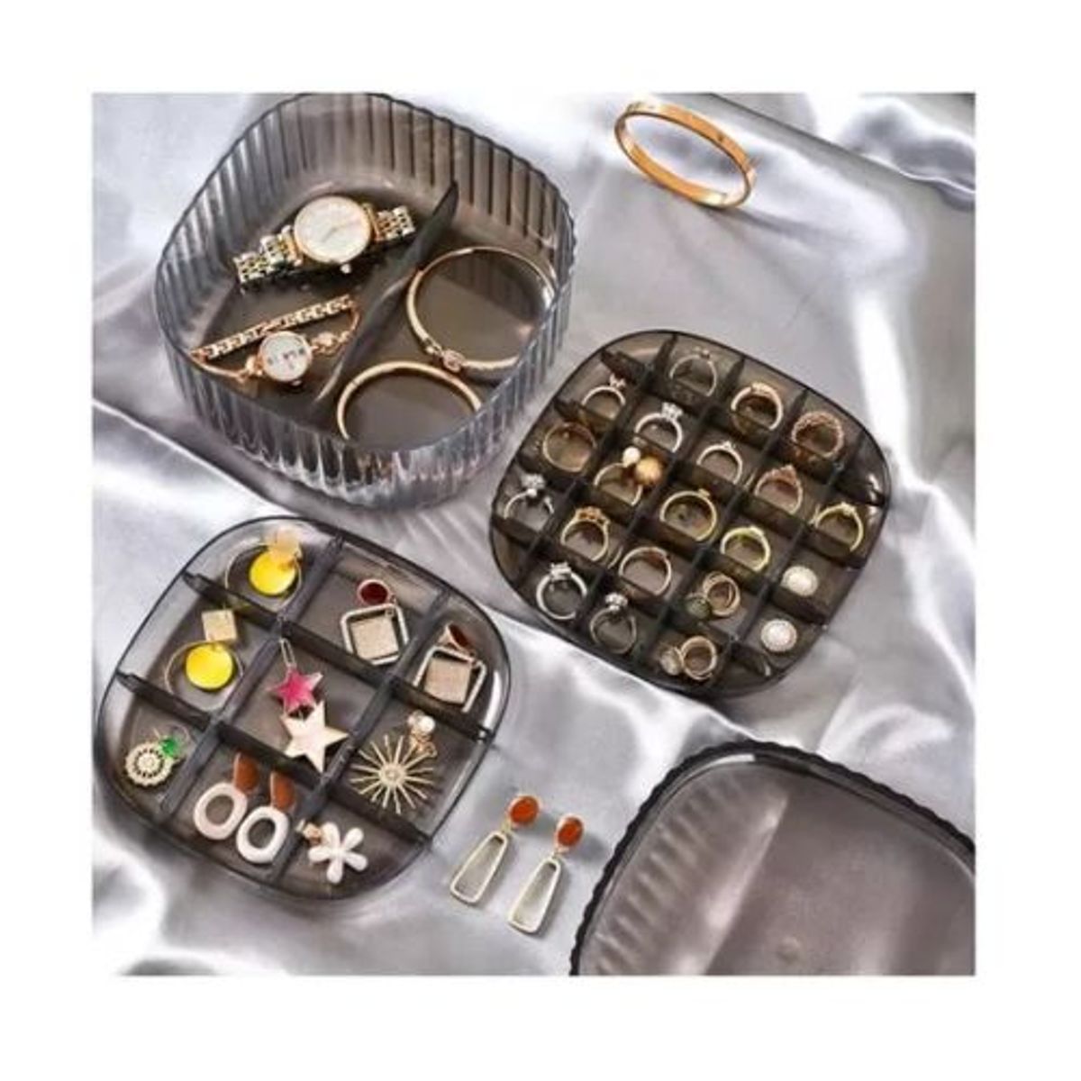 AFM - Organizador Estuche Para Joyas Accesorios Capas, 32 Espacios