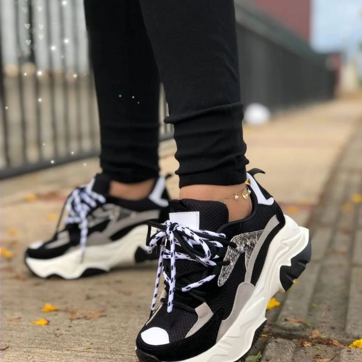 EVEGONZ - Tenis Deportivos Calzado Informal Zapatos Negros Urban de Moda