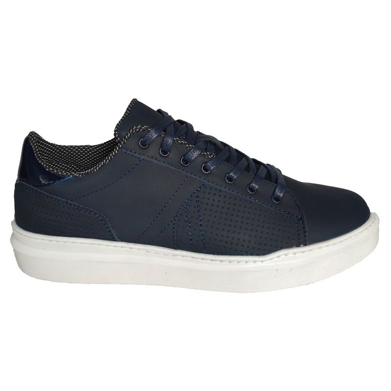 CALZADO CON ALTURA MONSERRATE - Tenis en CUERO para hombre marca Monserrate Ref Mulato color Azul_.