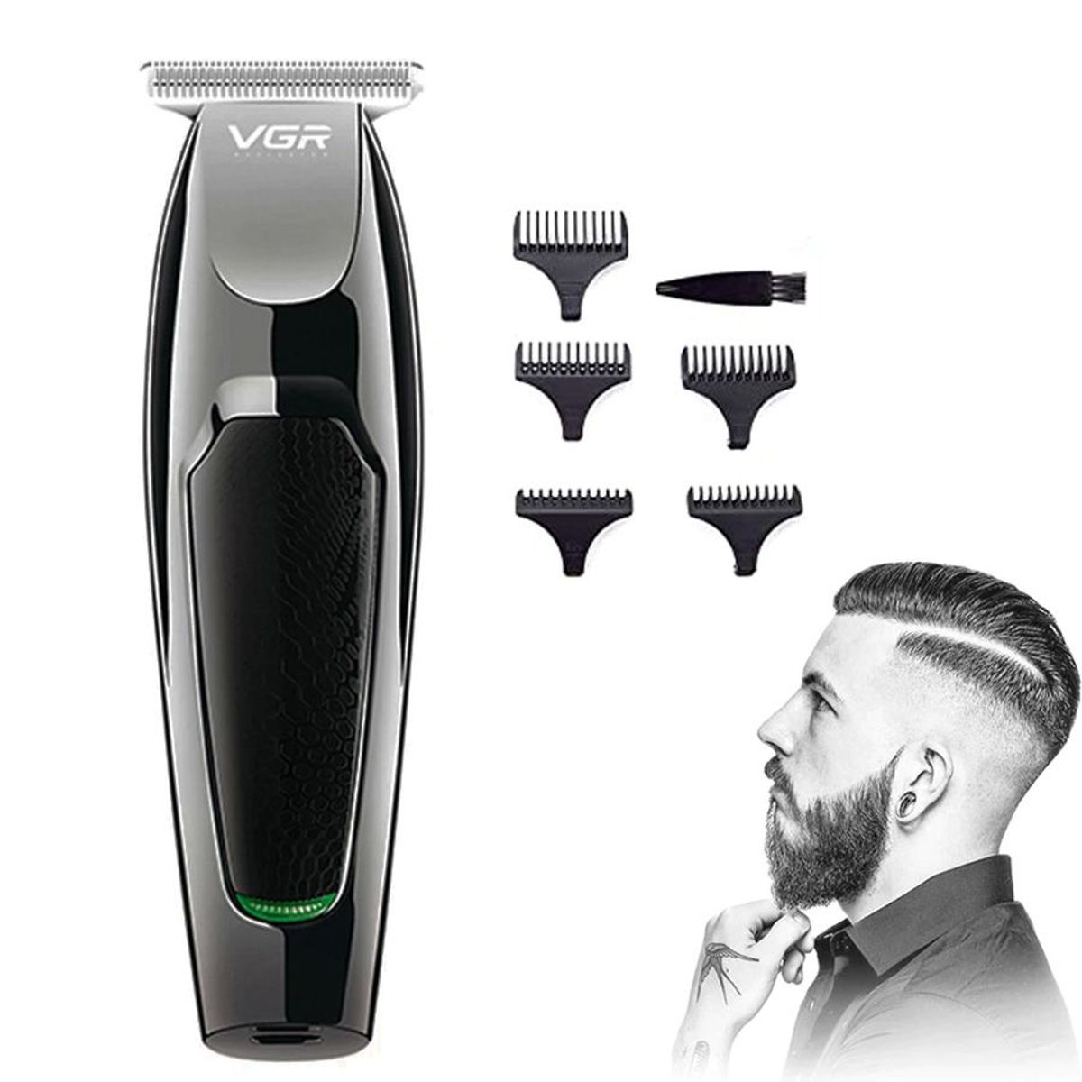 GENERICO - Maquina Afeitadora Patillera Vgr V-030 Recargable + Accesorios_.