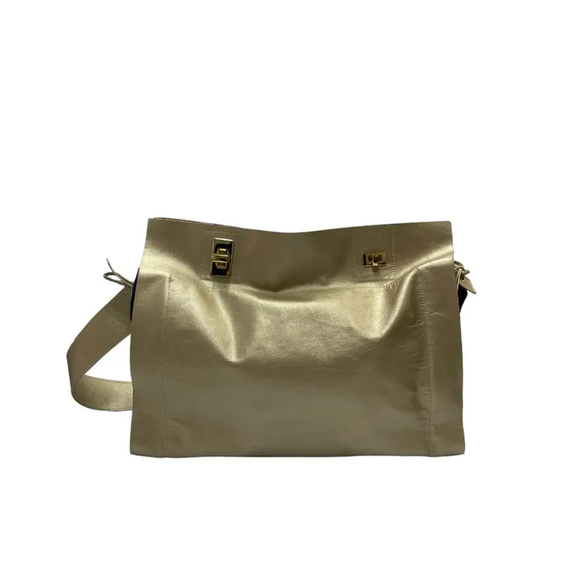 VILLAMIZAR - Bolso AURORA oro  Línea Cuero  Mujer tendencia_.