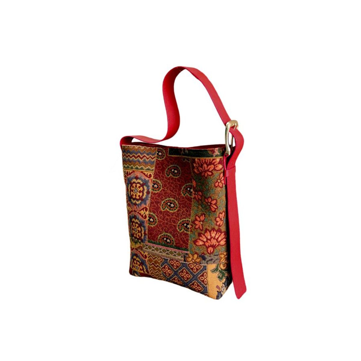 VILLAMIZAR - Bolso NOAH baroque carmín  Línea Tejido  Mujer tendencia
