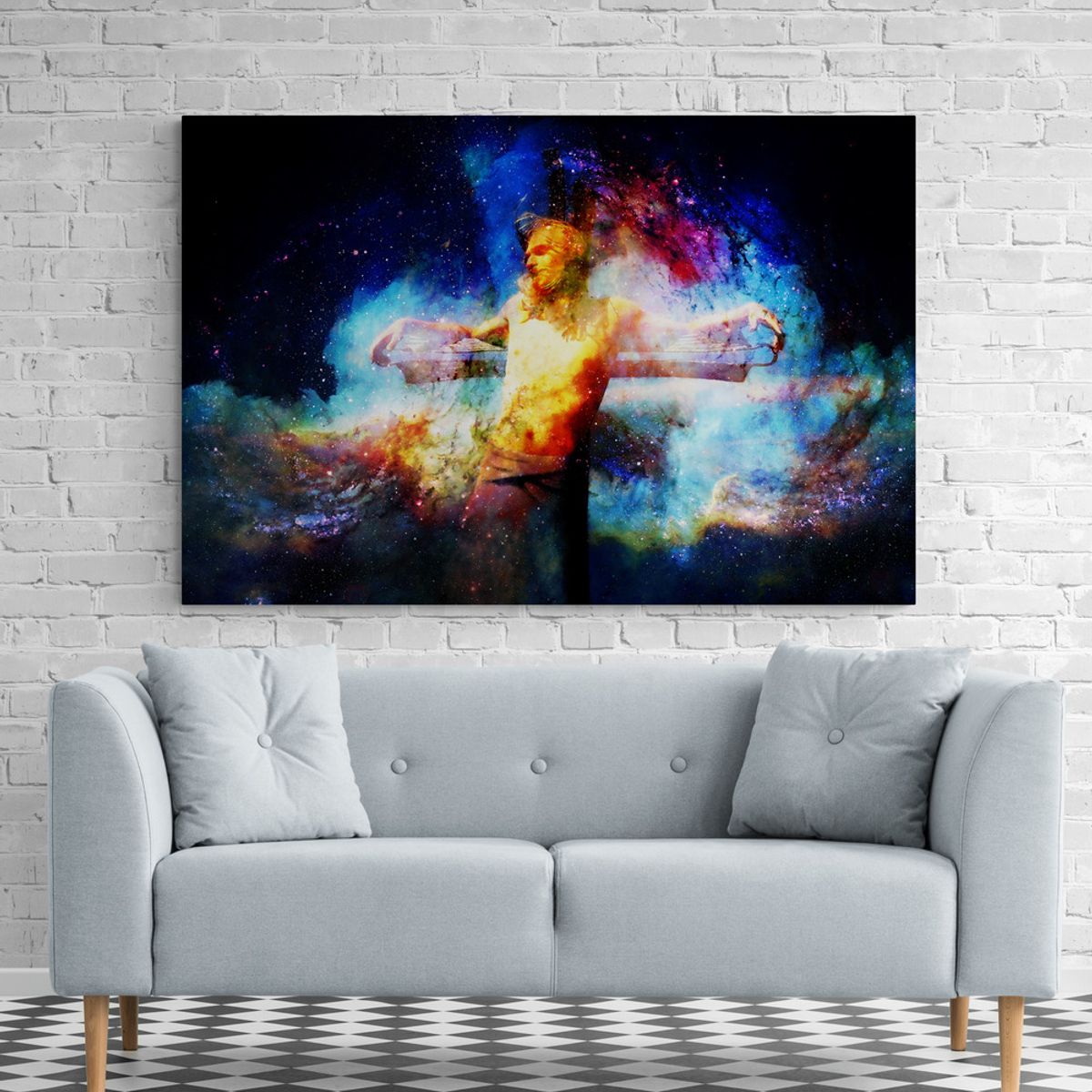 TAYRONA STORE - Cuadro En Lienzo Religioso Jesus Cristo 075 120x80cm