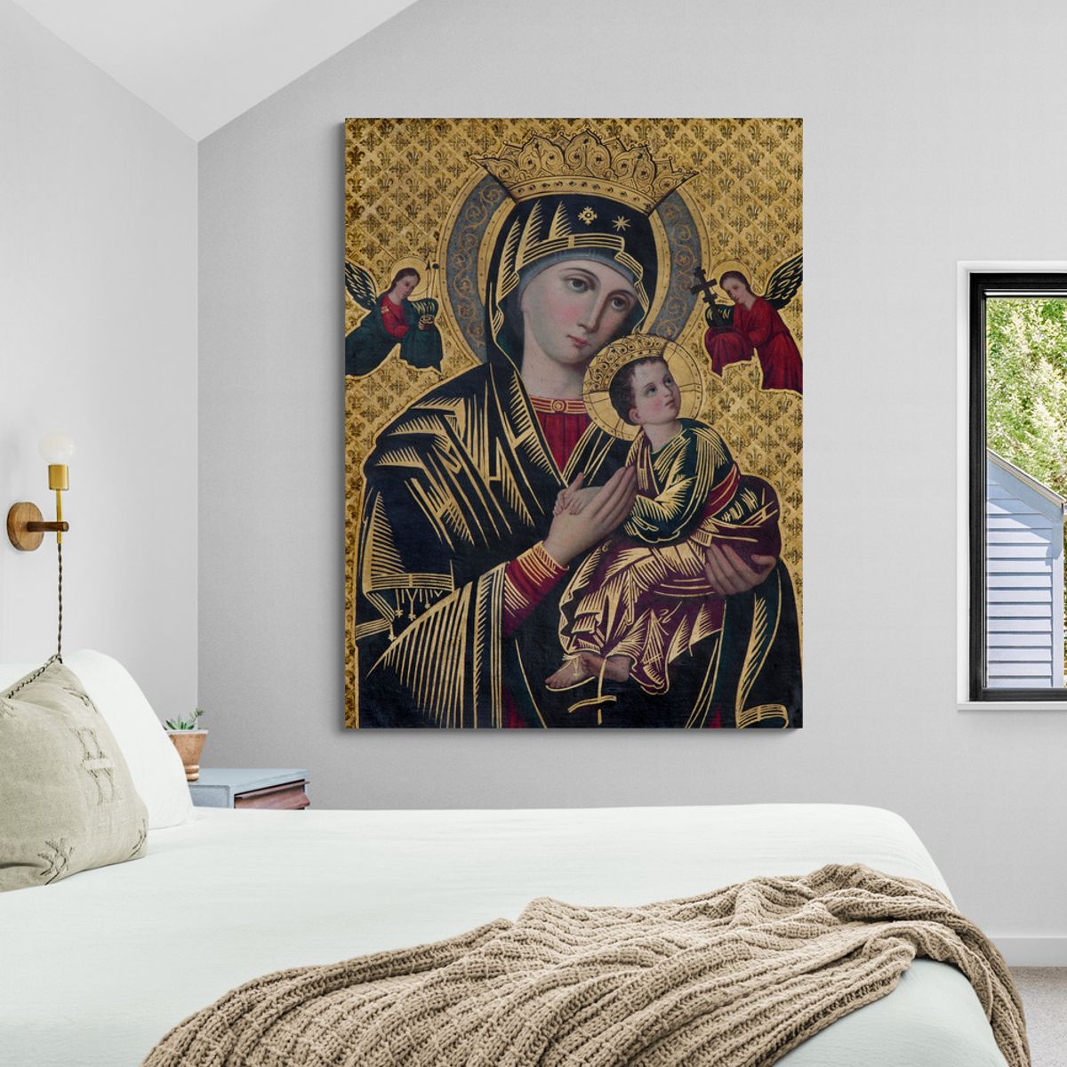 TAYRONA STORE - Cuadro En Lienzo Religioso Virgen Maria 047 75x100cm