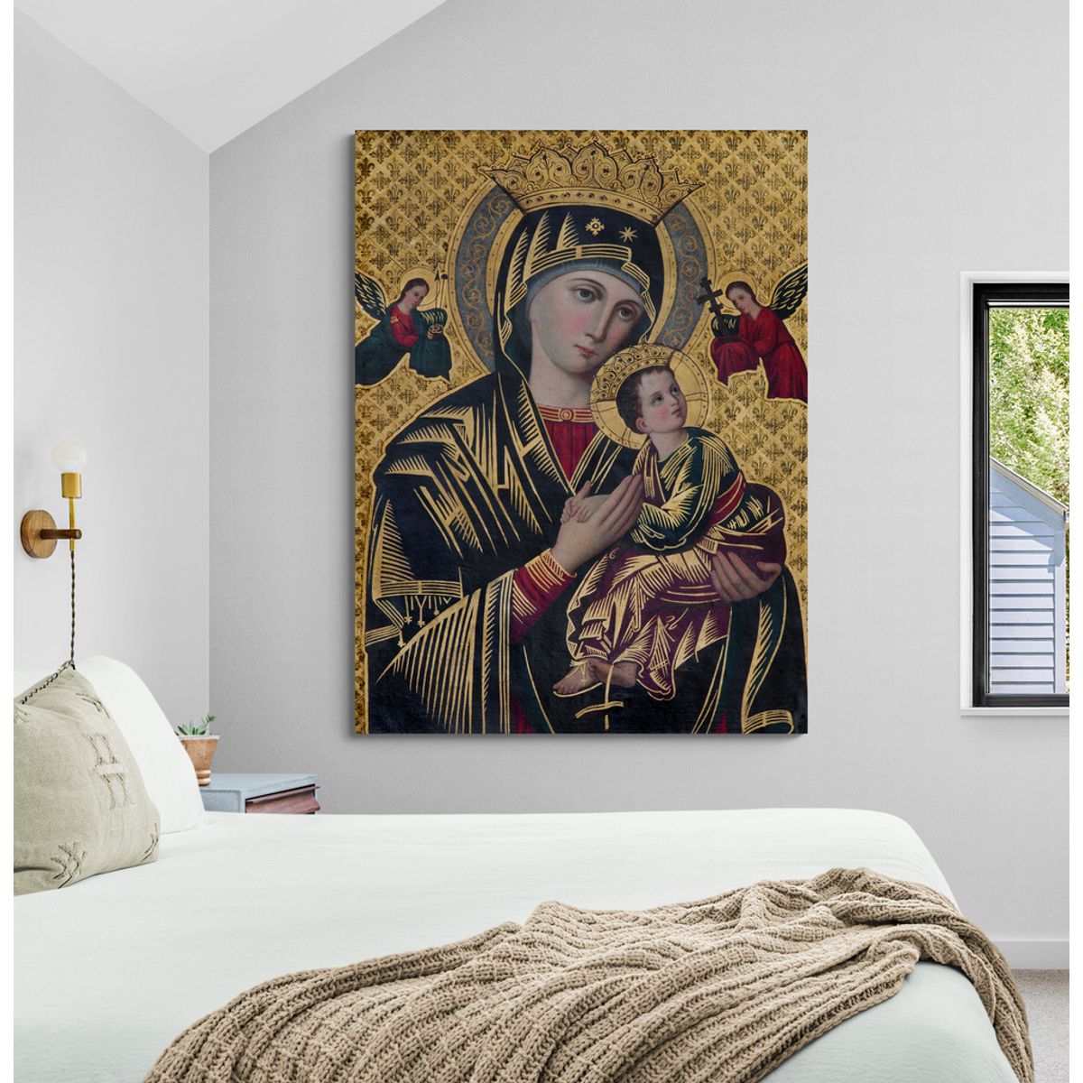 TAYRONA STORE - Cuadro En Lienzo Religioso Virgen Maria 047 75x100cm