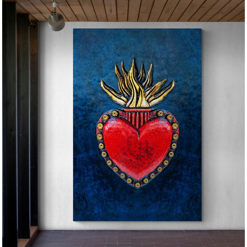 TAYRONA STORE - Cuadro En Lienzo Religioso Sagrado Corazon 020 50x70cm