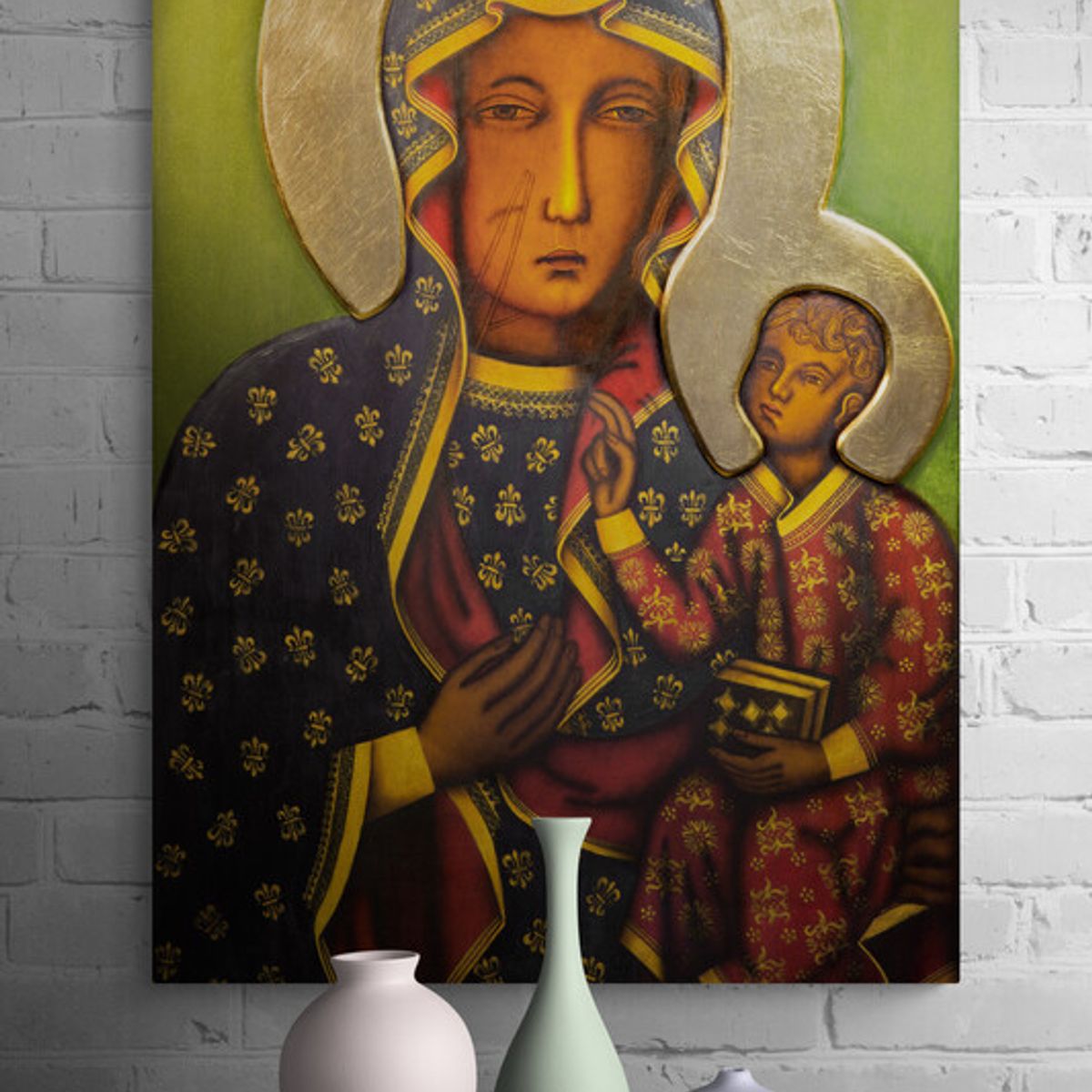 TAYRONA STORE - Cuadro En Lienzo Religioso Virgen Maria 062 50x70cm