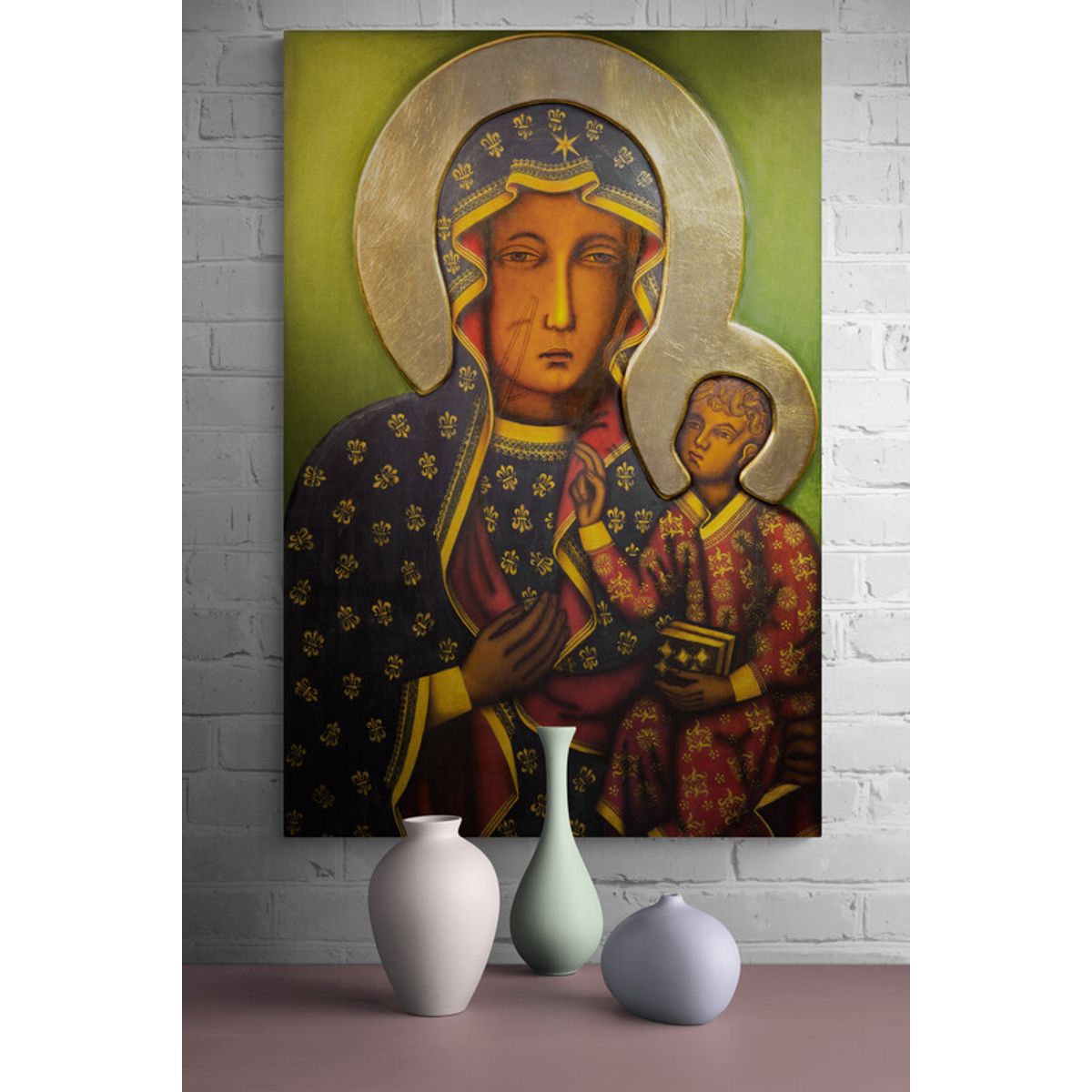 TAYRONA STORE - Cuadro En Lienzo Religioso Virgen Maria 062 50x70cm