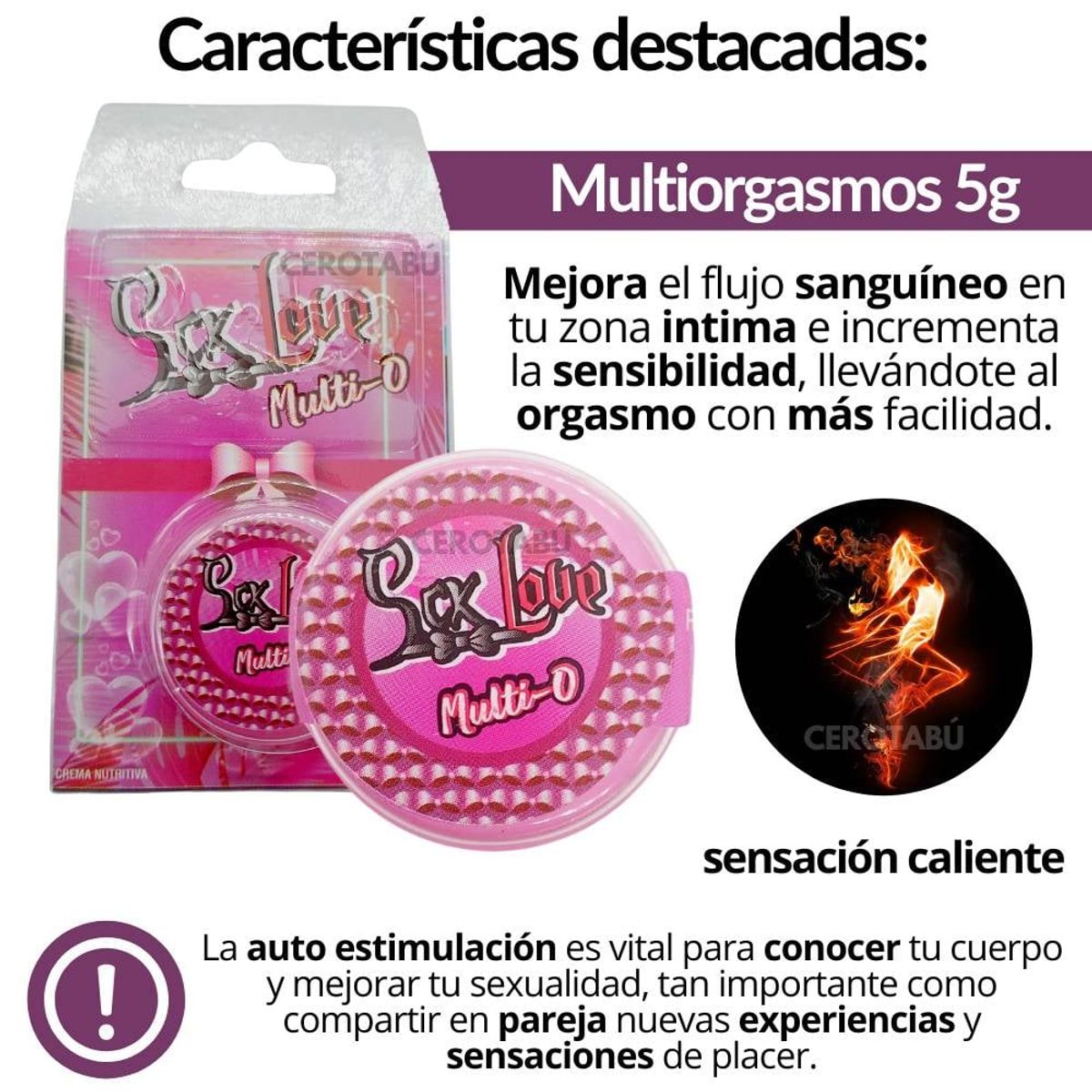 GENERICO - Multiorgasmos En Crema Sensación Caliente x 5g