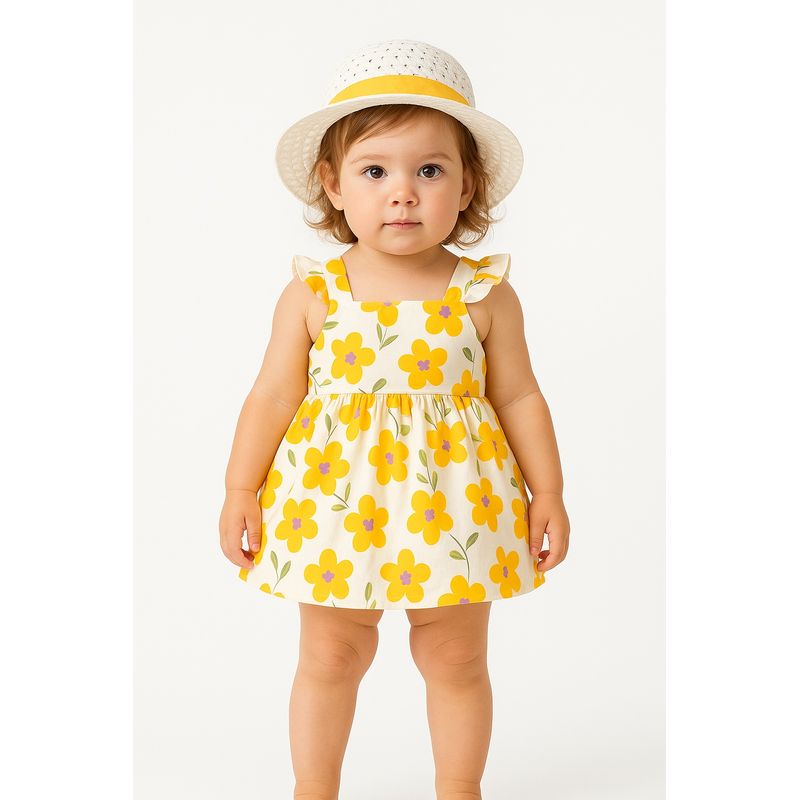 LUSOLSI - Vestido Para Niña Con Accesorio  Sombrero De Regalo