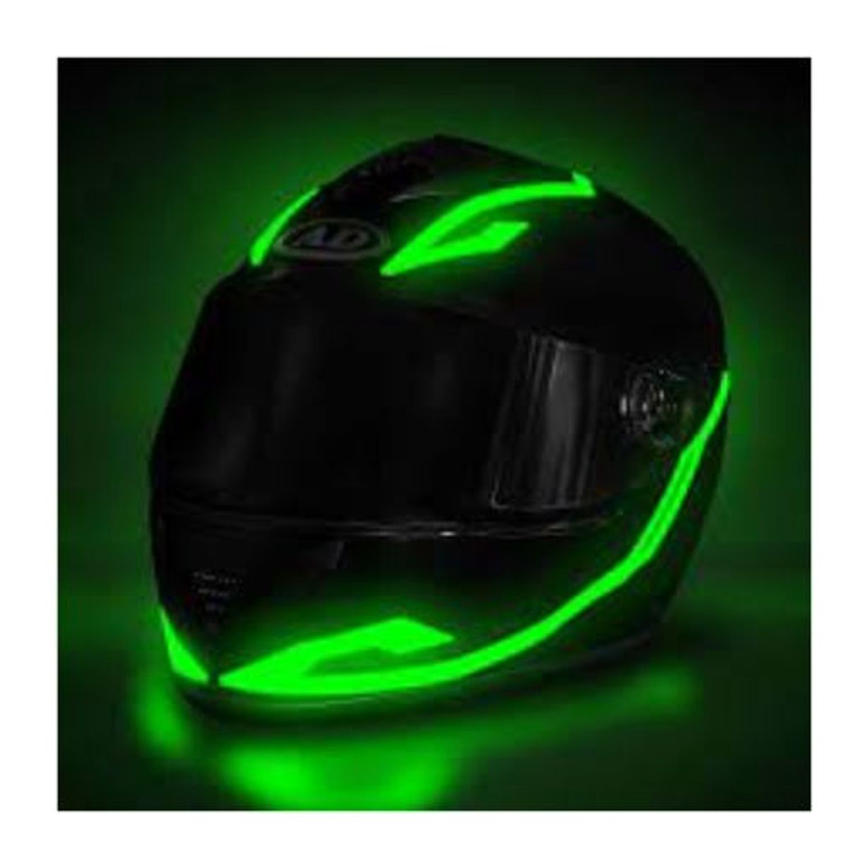 AFM - Tira Luz Led Para Casco Moto Bicicleta Luz Led Casco Verde
