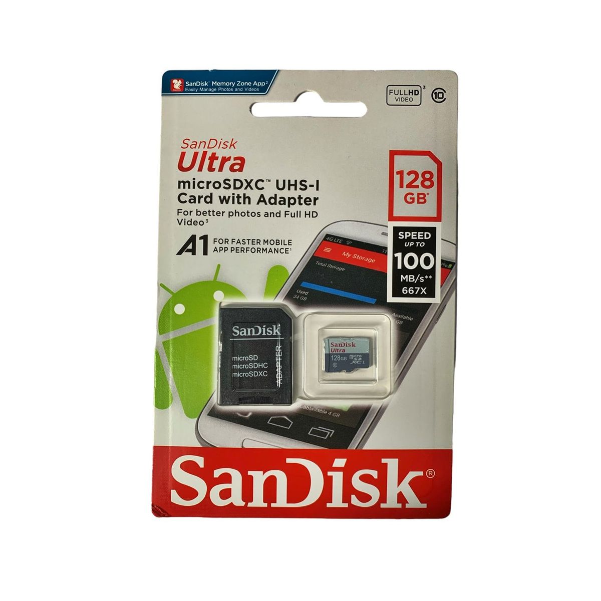 GENERICO - Memoria Micro Sd 128 Gb Sandisk + Adaptador Ps Vita Nuevo