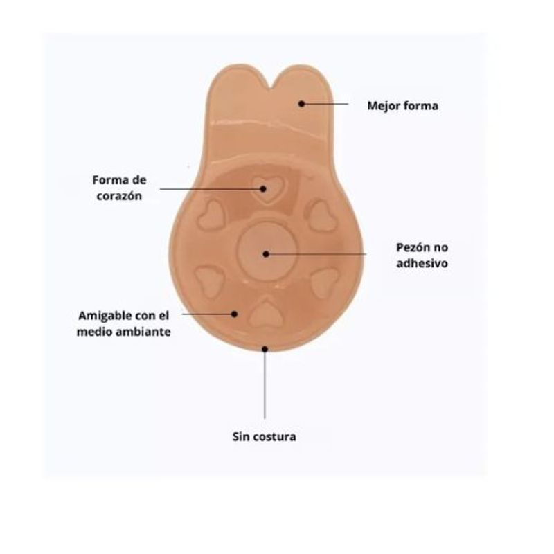 AFM - Parche Levanta Senos busto Pezón Adhesivo Realce Invisible Lavable_.