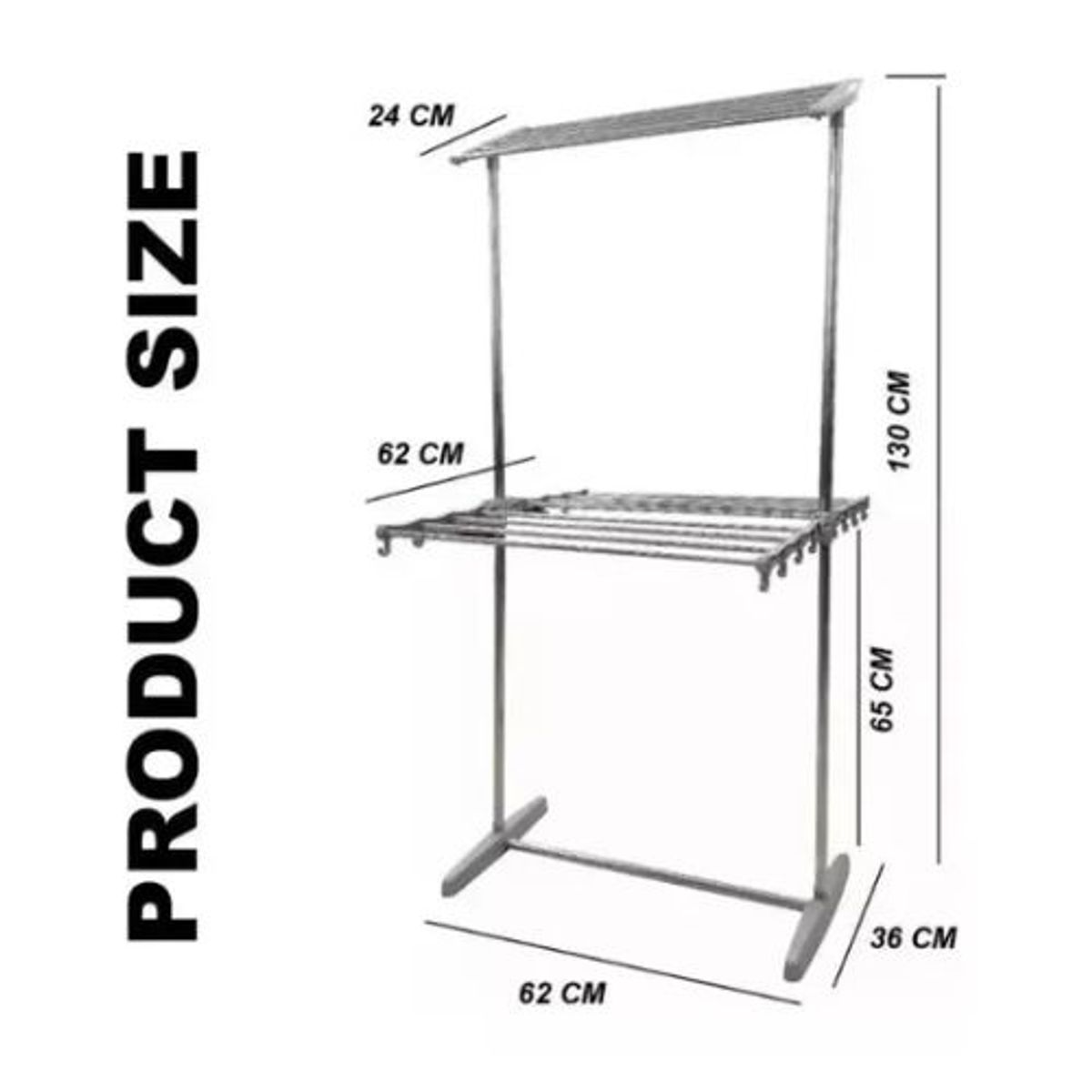 AFM - Tendedero Ropa Plegable Para Apartemento 2 Niveles Perchero