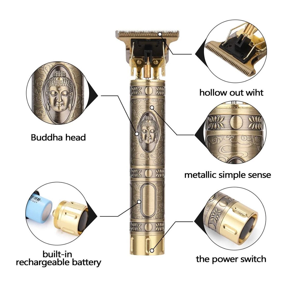 GENERICO - Maquina Patillera - Afeitadora Inalámbrica Recargable Ws-t99