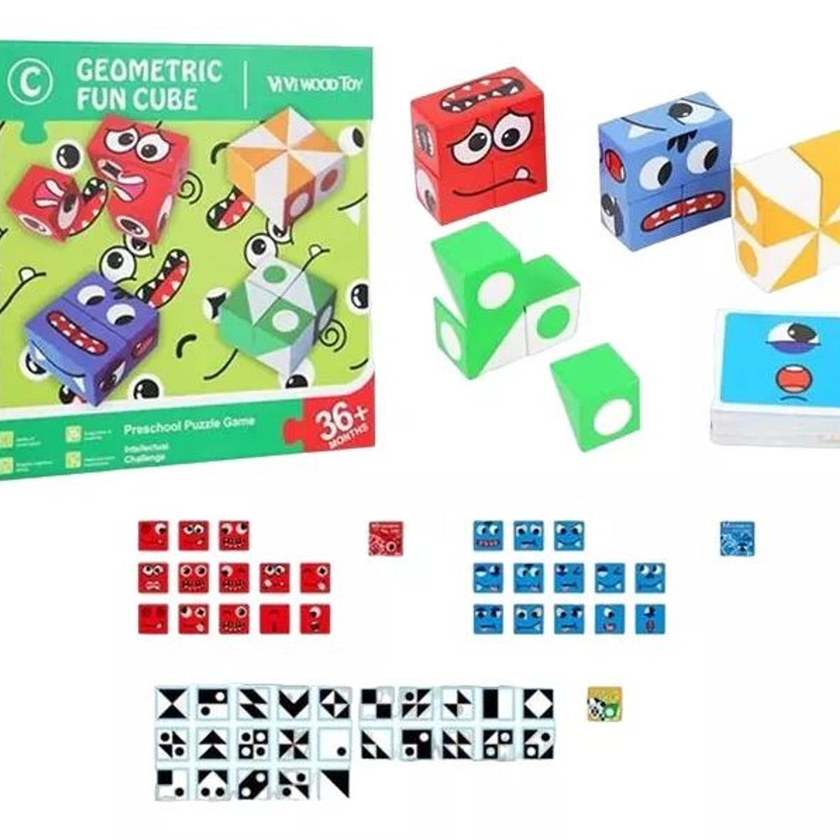 JUGANDO Y EDUCANDO - Juego Rompecabezas 3d Emociones Y Colores Niños Adultos
