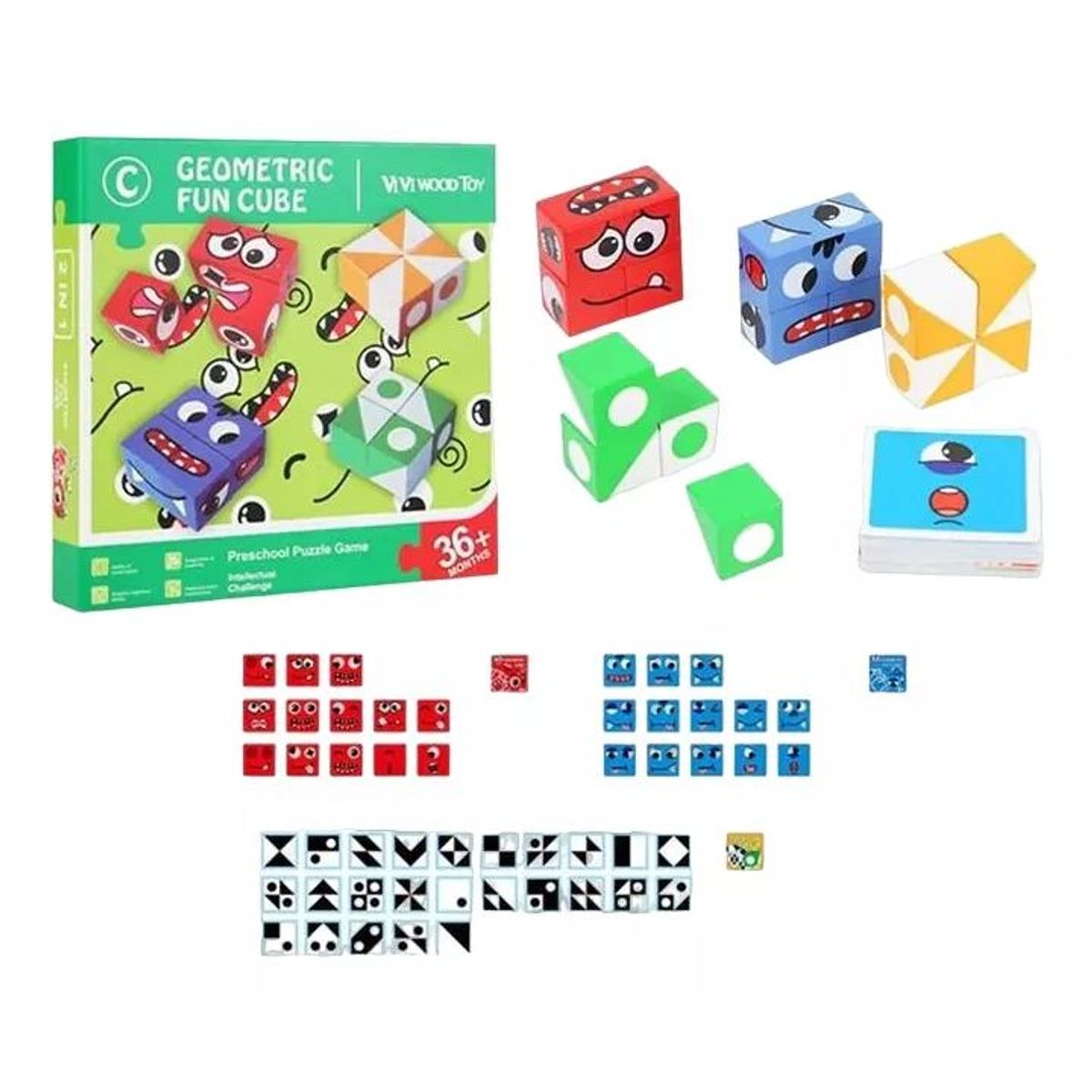JUGANDO Y EDUCANDO - Juego Rompecabezas 3d Emociones Y Colores Niños Adultos